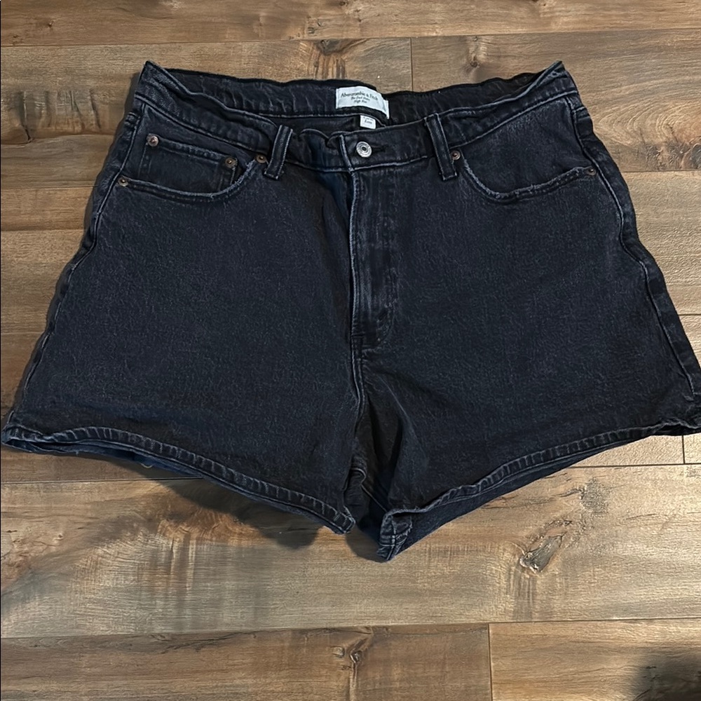 Abercrombie Black Denim Shorts
